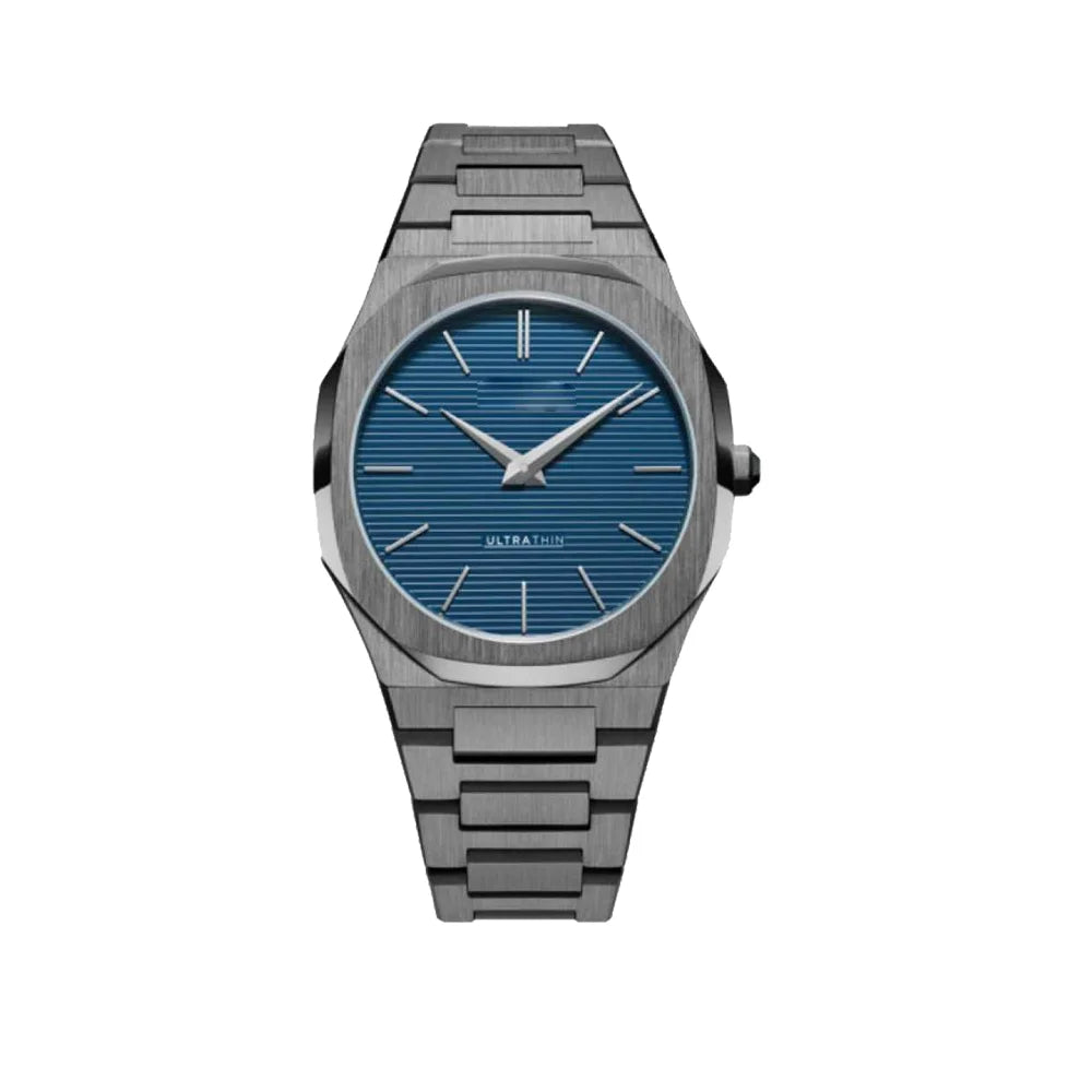 Untra Thin All Stainless Steel Sun Pattern Japan Movement Waterproof Men Quartz Watch With Original Logo