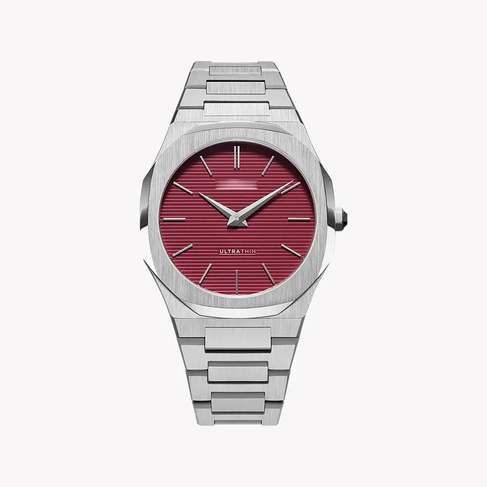Untra Thin All Stainless Steel Sun Pattern Japan Movement Waterproof Men Quartz Watch With Original Logo