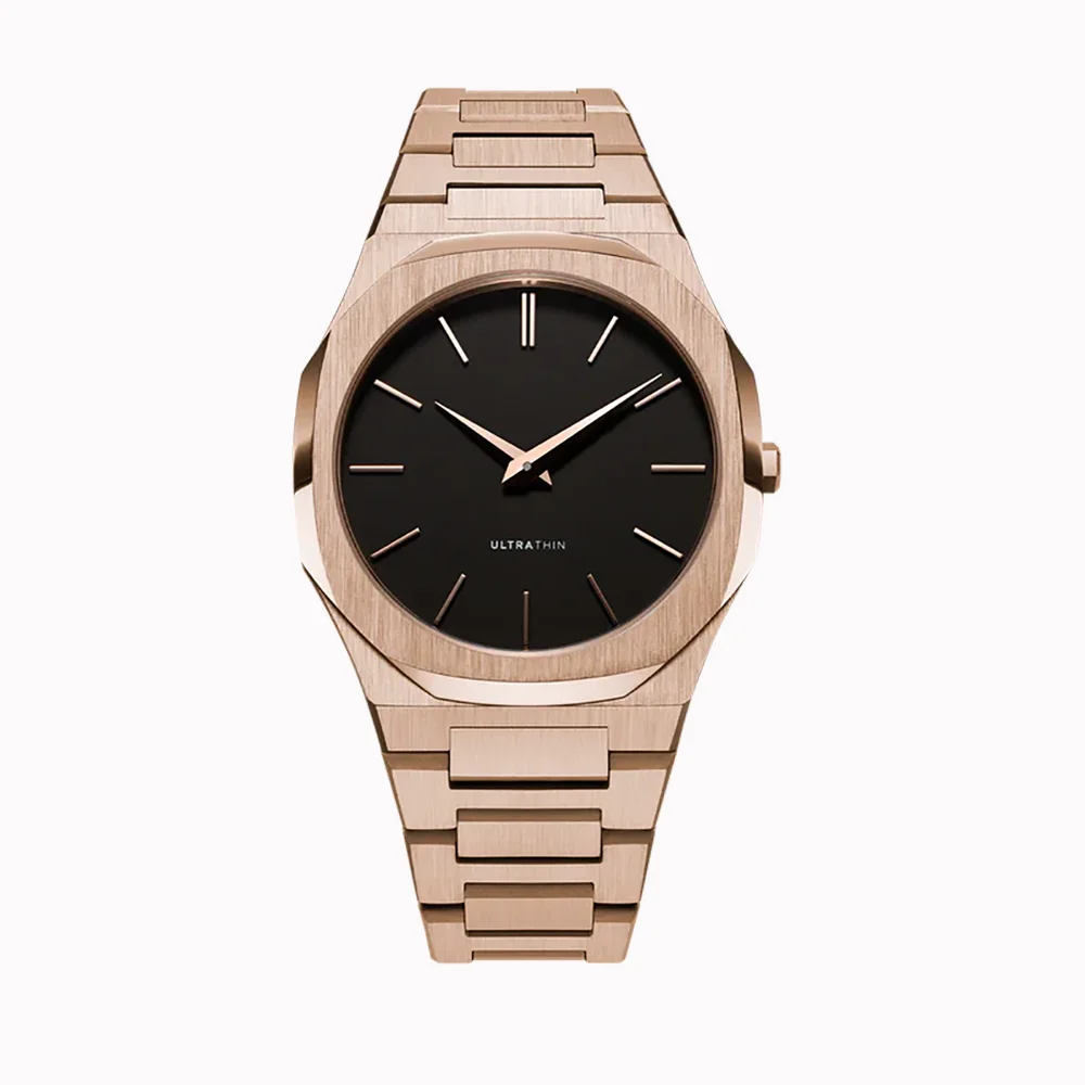 Untra Thin All Stainless Steel Sun Pattern Japan Movement Waterproof Men Quartz Watch With Original Logo