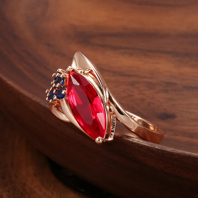 New Geometric Multi Zircon Rings 585 Rose Gold Inlay Flawless Slope Mariquesa Zircon Designer Golden Rings Wedding Fine Jewelry