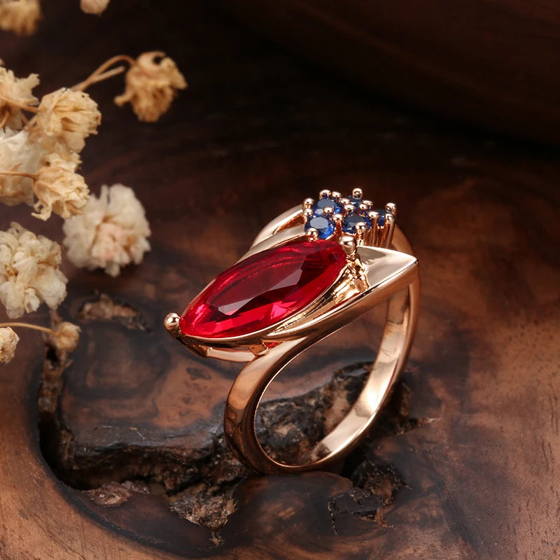 New Geometric Multi Zircon Rings 585 Rose Gold Inlay Flawless Slope Mariquesa Zircon Designer Golden Rings Wedding Fine Jewelry