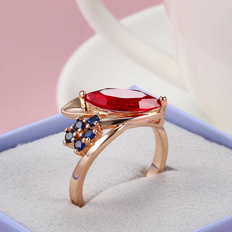 New Geometric Multi Zircon Rings 585 Rose Gold Inlay Flawless Slope Mariquesa Zircon Designer Golden Rings Wedding Fine Jewelry