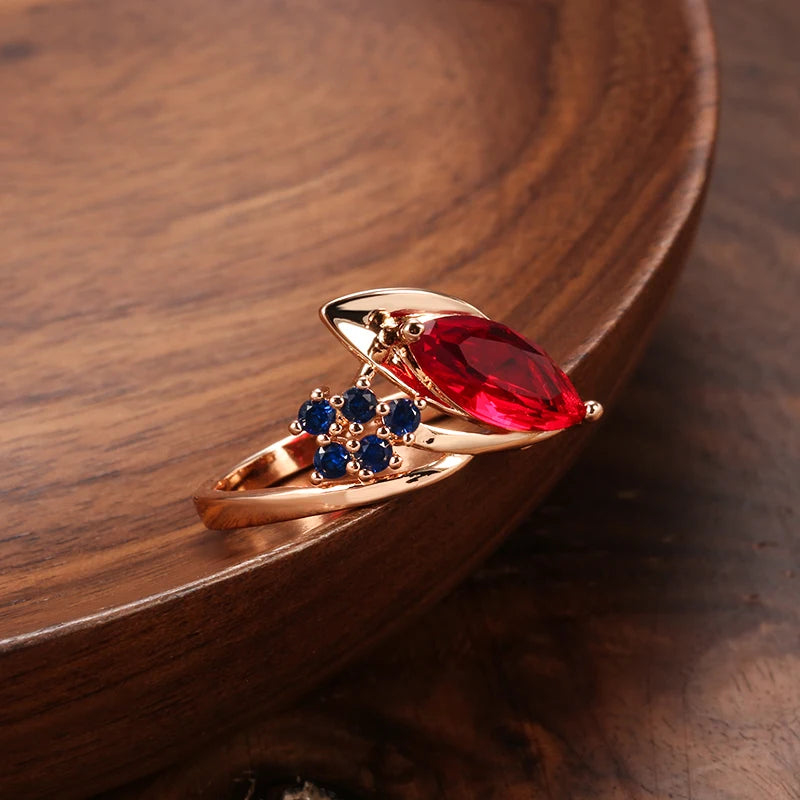 New Geometric Multi Zircon Rings 585 Rose Gold Inlay Flawless Slope Mariquesa Zircon Designer Golden Rings Wedding Fine Jewelry