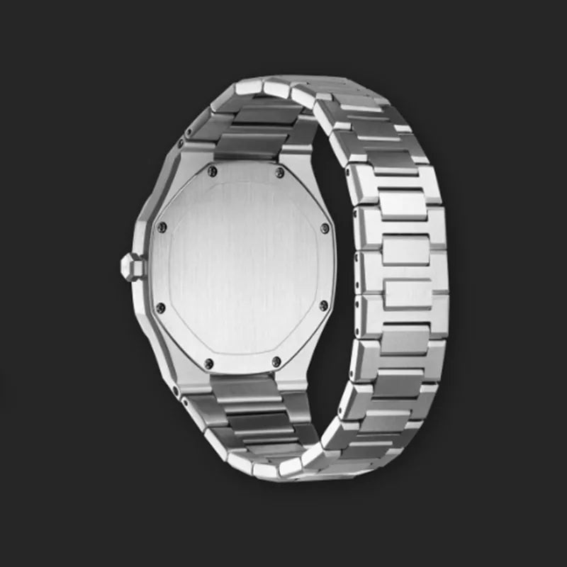 Untra Thin All Stainless Steel Sun Pattern Japan Movement Waterproof Men Quartz Watch With Original Logo