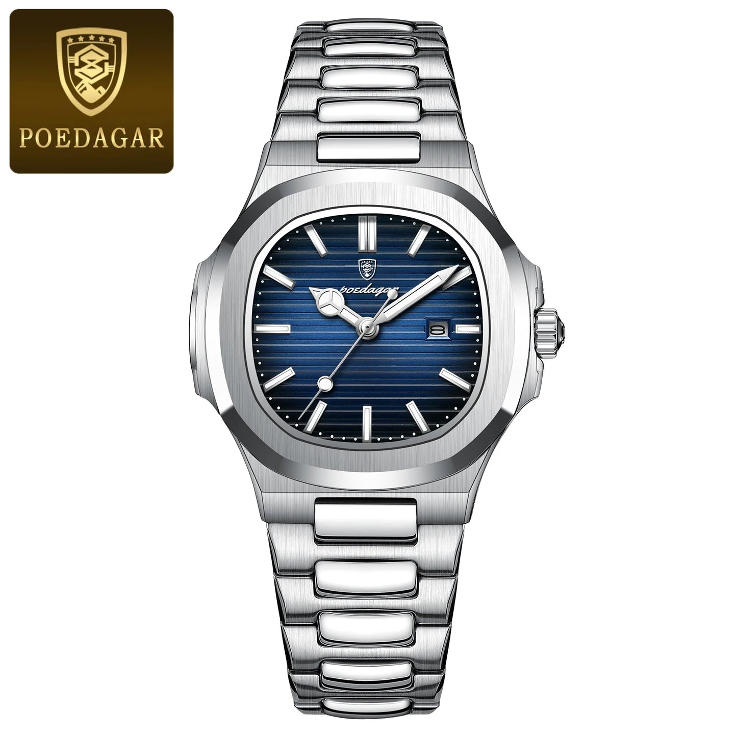 POEDAGAR Luxury Woman’s Quartz Watch Date Waterproof Luminous Ladies Wristwatch Stainless Steel Fashion Watches For Women Reloj