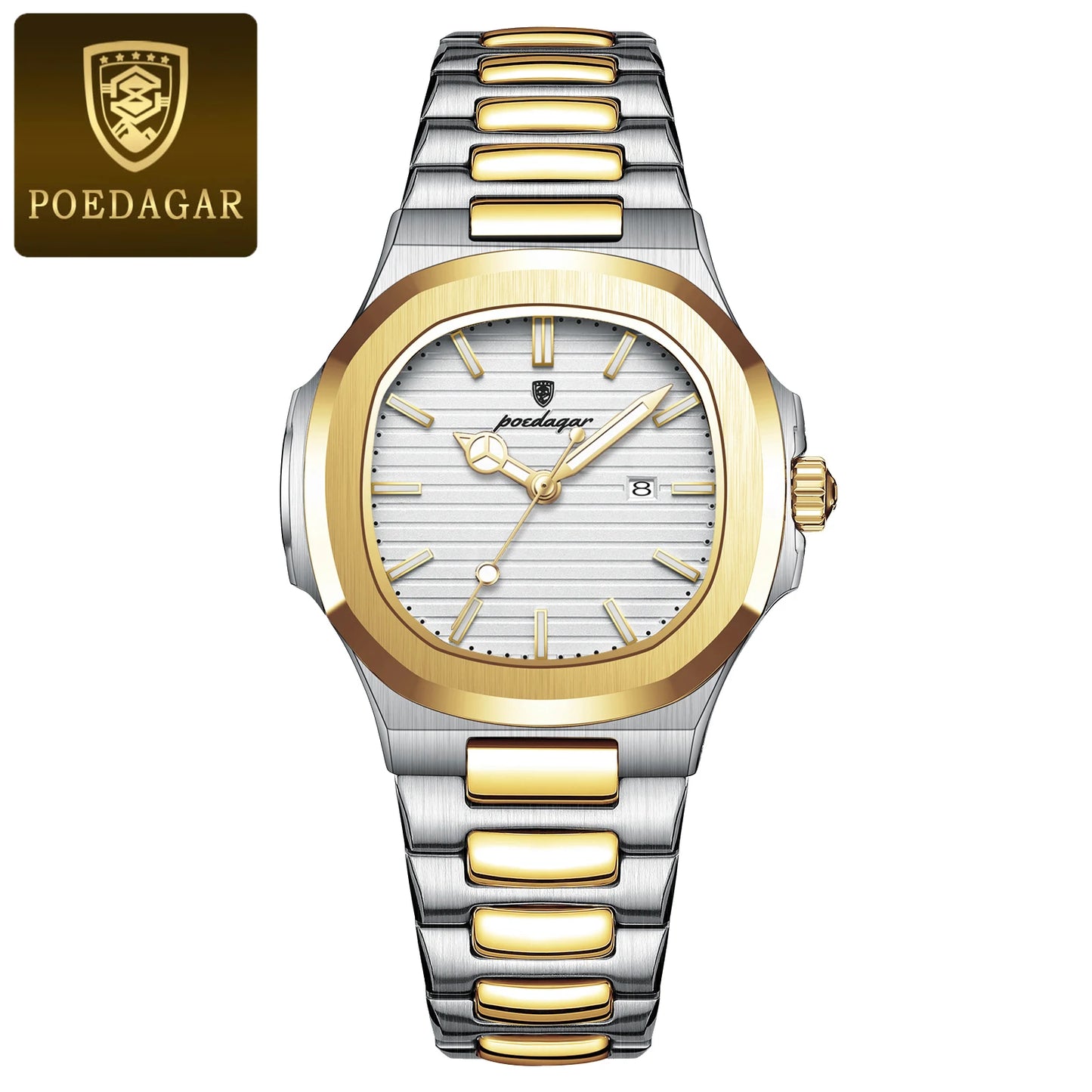 POEDAGAR Luxury Woman’s Quartz Watch Date Waterproof Luminous Ladies Wristwatch Stainless Steel Fashion Watches For Women Reloj