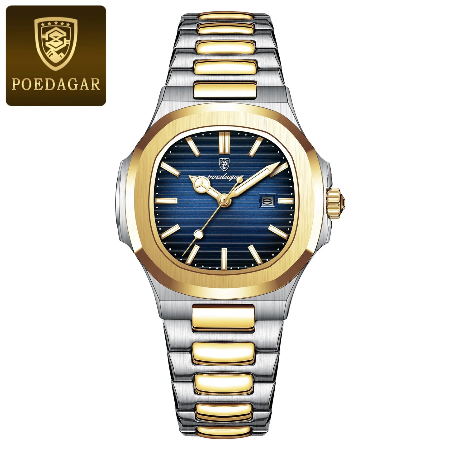 POEDAGAR Luxury Woman’s Quartz Watch Date Waterproof Luminous Ladies Wristwatch Stainless Steel Fashion Watches For Women Reloj