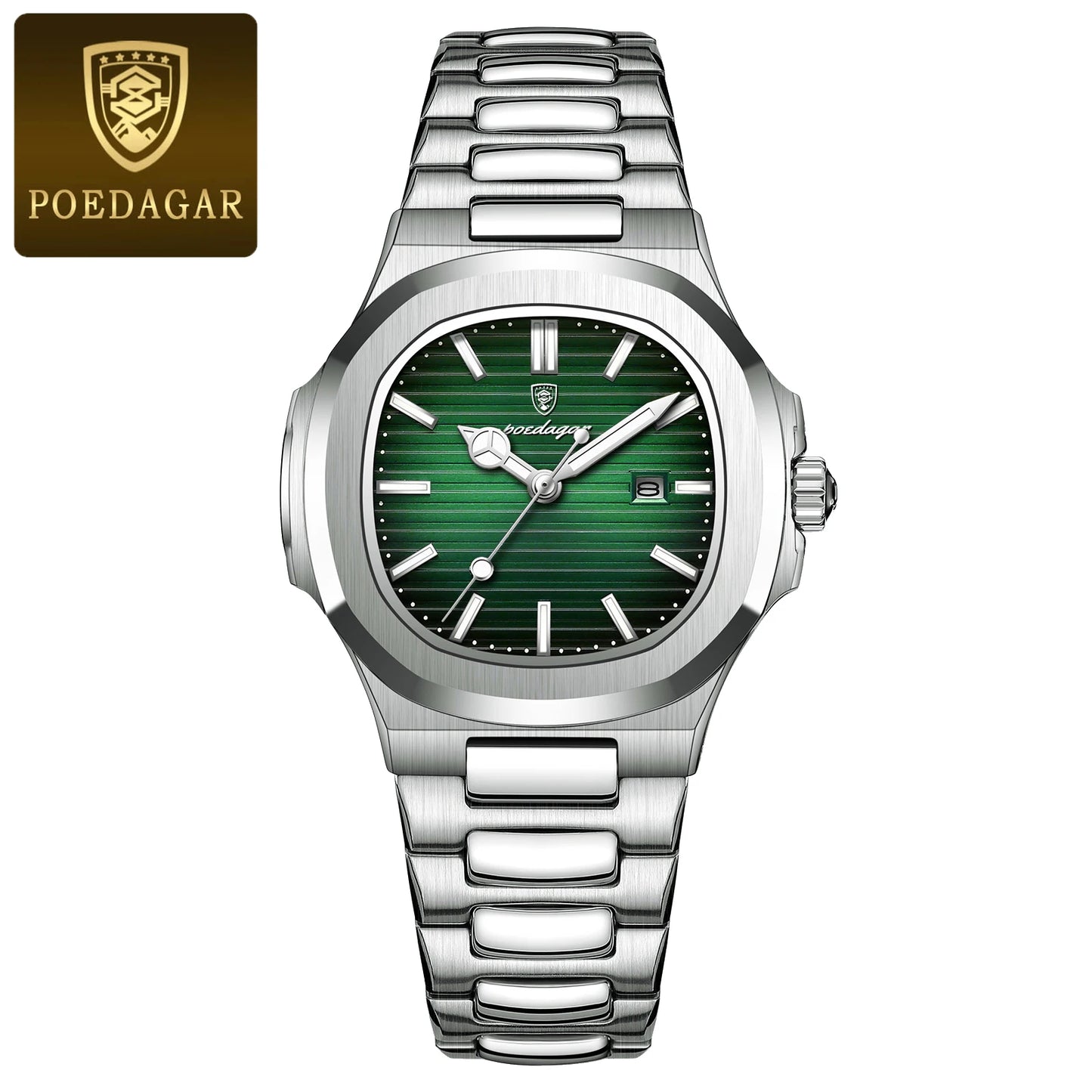 POEDAGAR Luxury Woman’s Quartz Watch Date Waterproof Luminous Ladies Wristwatch Stainless Steel Fashion Watches For Women Reloj