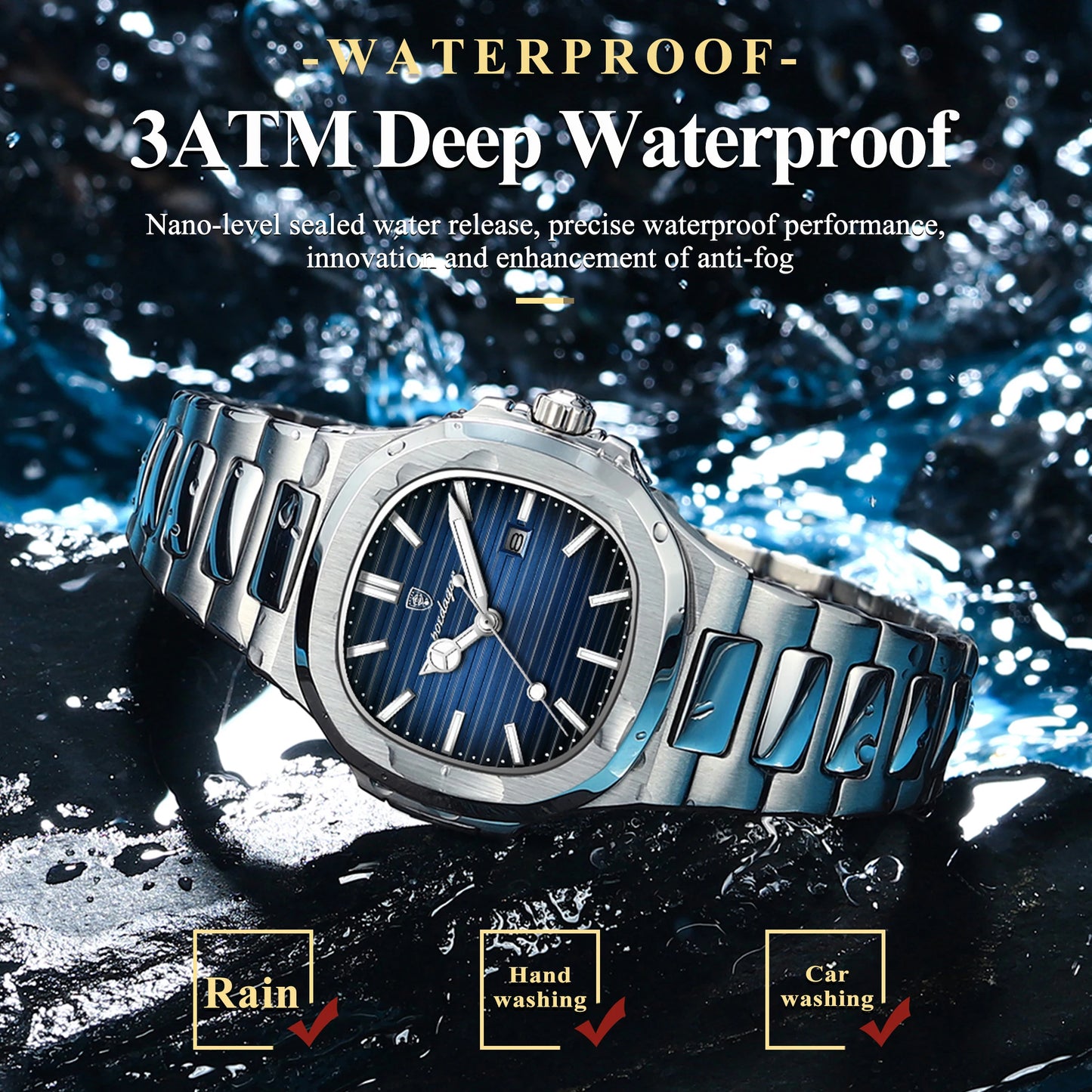 POEDAGAR Luxury Woman’s Quartz Watch Date Waterproof Luminous Ladies Wristwatch Stainless Steel Fashion Watches For Women Reloj