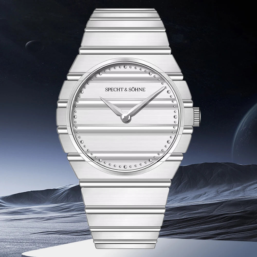 2025 Ultrathin 37MM Men's Quartz Watch Fashion Blue Color Stainless Steel Wristwatch Sapphire Crystal 50M Waterproof