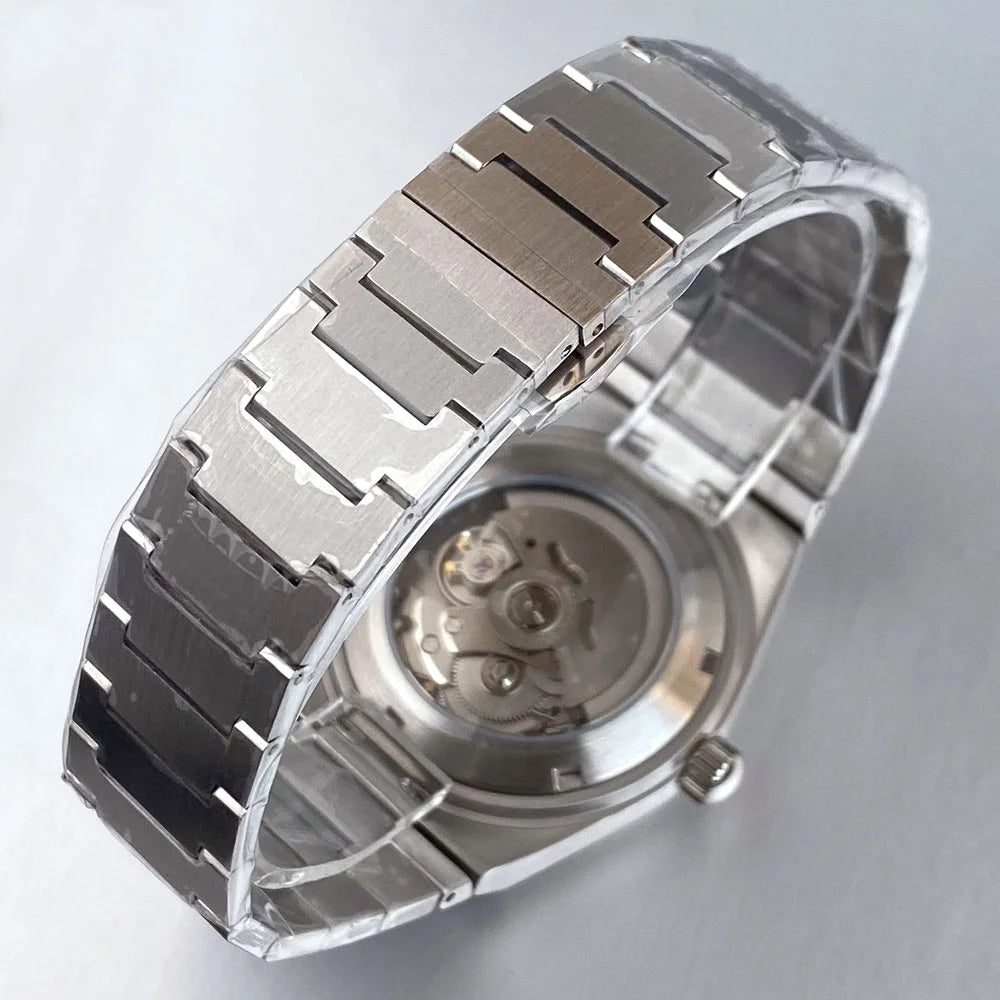 Tandorio New 40mm Classics ice Blue Texture PRX Sapphire Stainless Steel 10ATM Luxury Dress NH35A Automatic Watches For Men