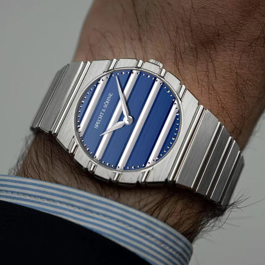 2025 Ultrathin 37MM Men's Quartz Watch Fashion Blue Color Stainless Steel Wristwatch Sapphire Crystal 50M Waterproof