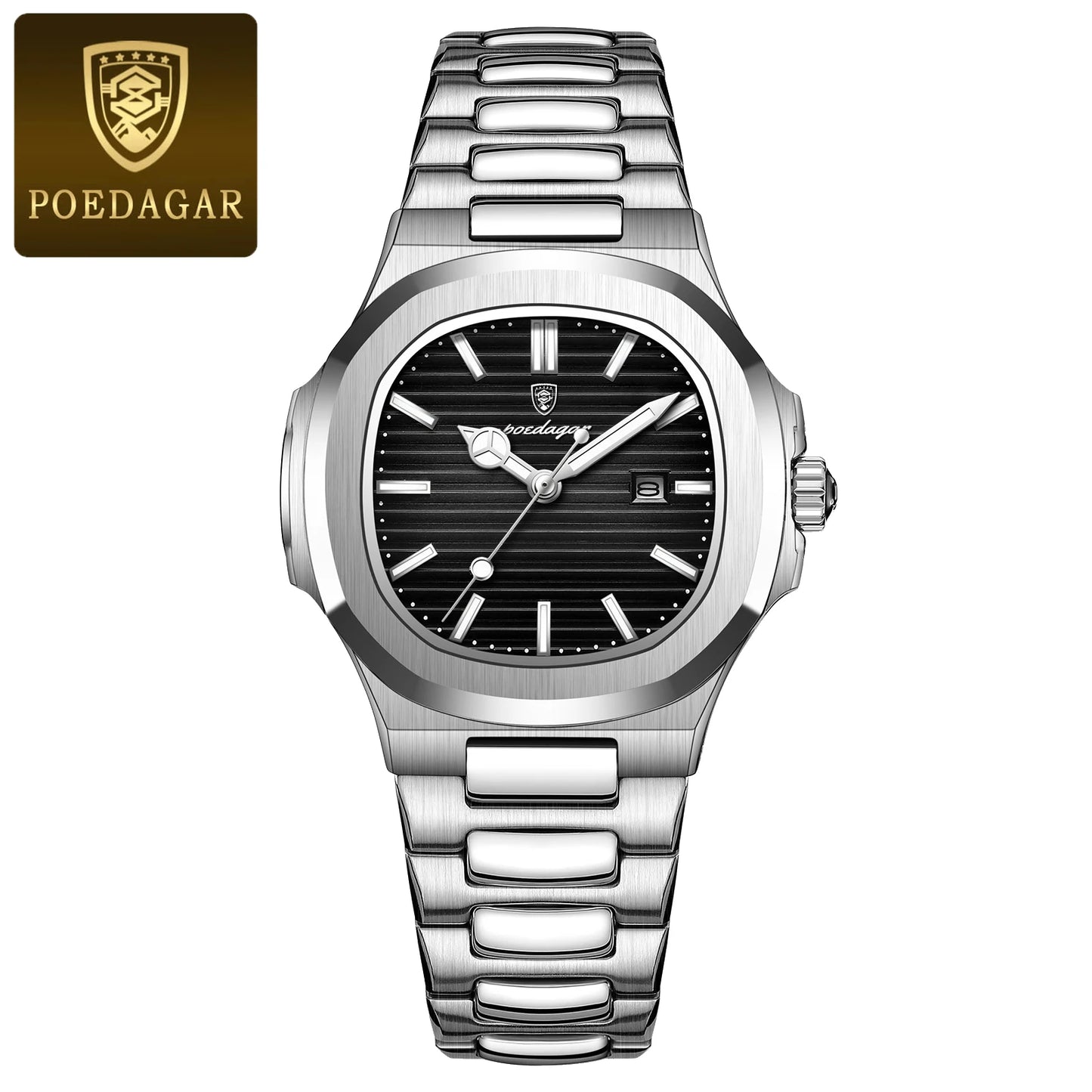 POEDAGAR Luxury Woman’s Quartz Watch Date Waterproof Luminous Ladies Wristwatch Stainless Steel Fashion Watches For Women Reloj